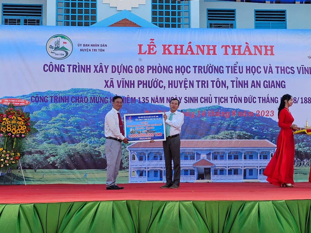 PVEP tài trợ 5 tỷ đồng xây dựng Trường Tiểu học và THCS Vĩnh Phước, tỉnh An Giang