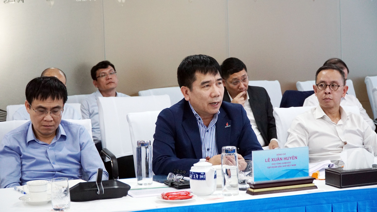 Phó Tổng Giám đốc Petrovietnam Lê Xuân Huyên phát biểu