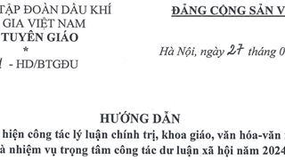 Hướng dẫn thực hiện công tác lý luận chính trị, khoa giáo, văn hóa - văn nghệ và nhiệm vụ trọng tâm công tác dư luận xã hội năm 2024