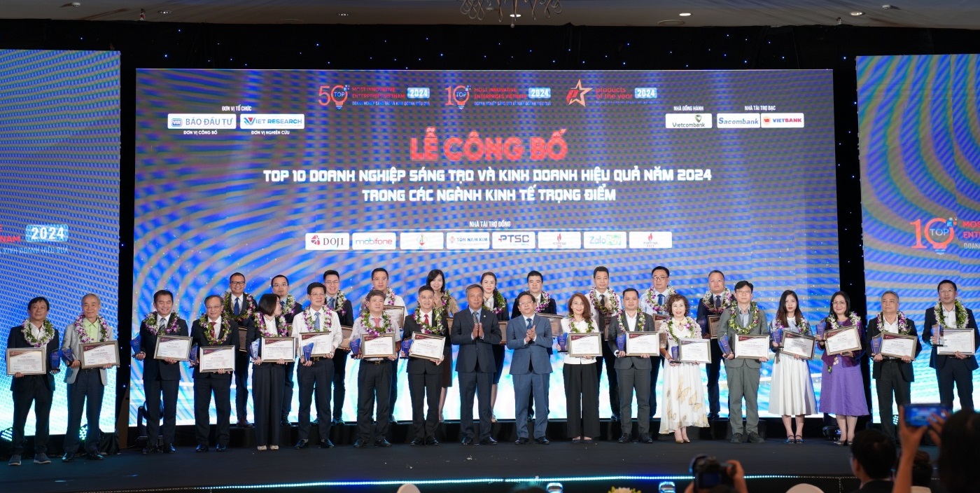 Petrovietnam được vinh danh Top đầu các doanh nghiệp Sáng tạo và Kinh doanh hiệu quả Việt Nam 2024”