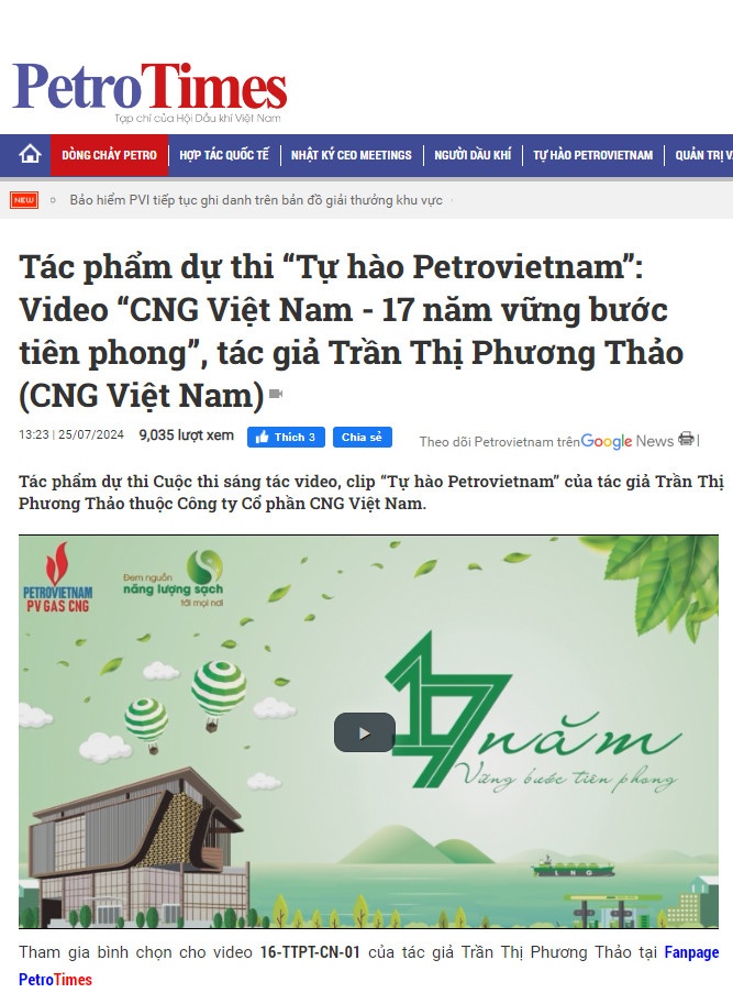 Các đơn vị Dầu khí tích cực hưởng ứng Cuộc thi sáng tác video, clip “Tự hào Petrovietnam”