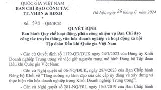 Quyết định Ban hành Quy chế hoạt động, phân công nhiệm vụ Ban Chỉ đạo công tác truyền thông