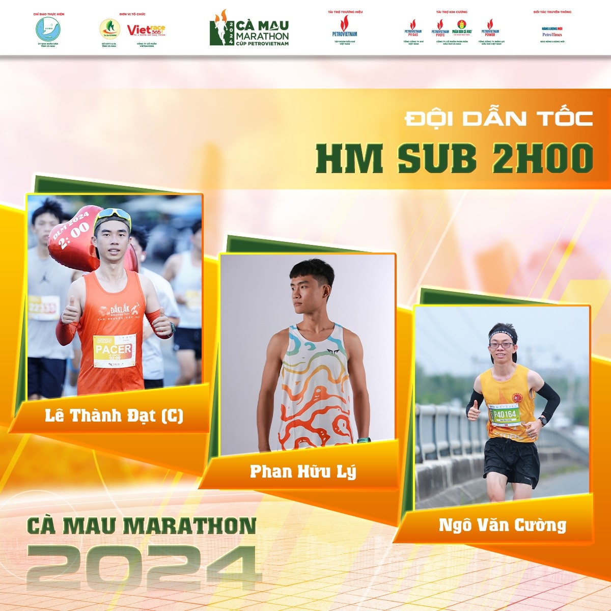 Đội ngũ người dẫn tốc tại giải Marathon - Cà Mau 2024 Cúp Petrovietnam