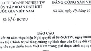 Báo cáo Tổng kết 20 năm thực hiện Nghị quyết số 09-NQ/TW