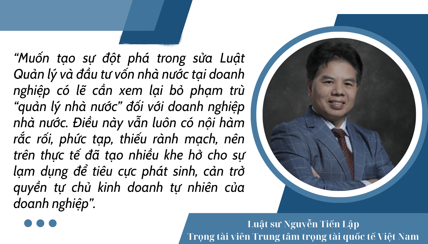 Xem xét bỏ phạm trù 'quản lý nhà nước' đối với doanh nghiệp nhà nước để tạo sự đột phá