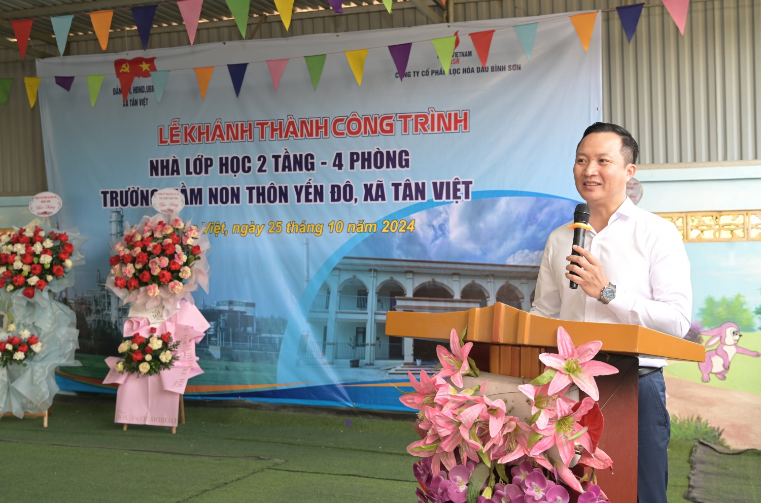 Ông Phạm Minh Nghĩa - Phó Tổng Giám đốc BSR phát biểu tại lễ khánh thành