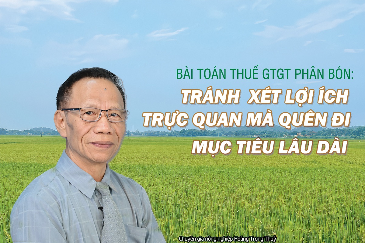 Bài toán thuế GTGT phân bón: Tránh xét lợi ích trực quan mà quên đi mục tiêu lâu dài”